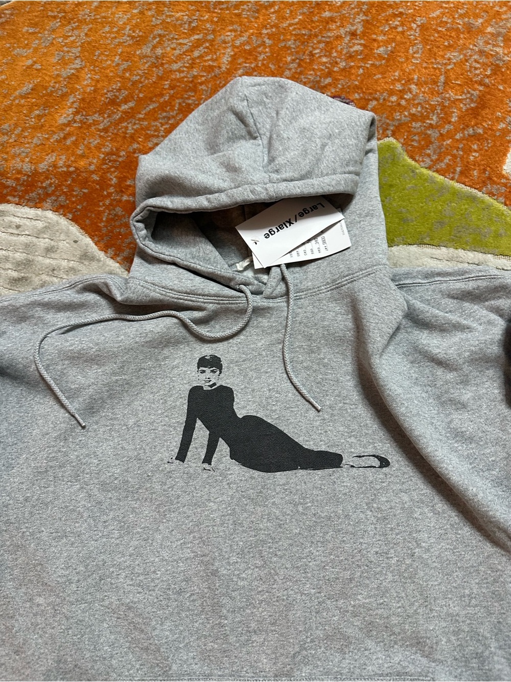 Brandy Melville Audrey Hepburn Gray Hoodie*brand new with tags
